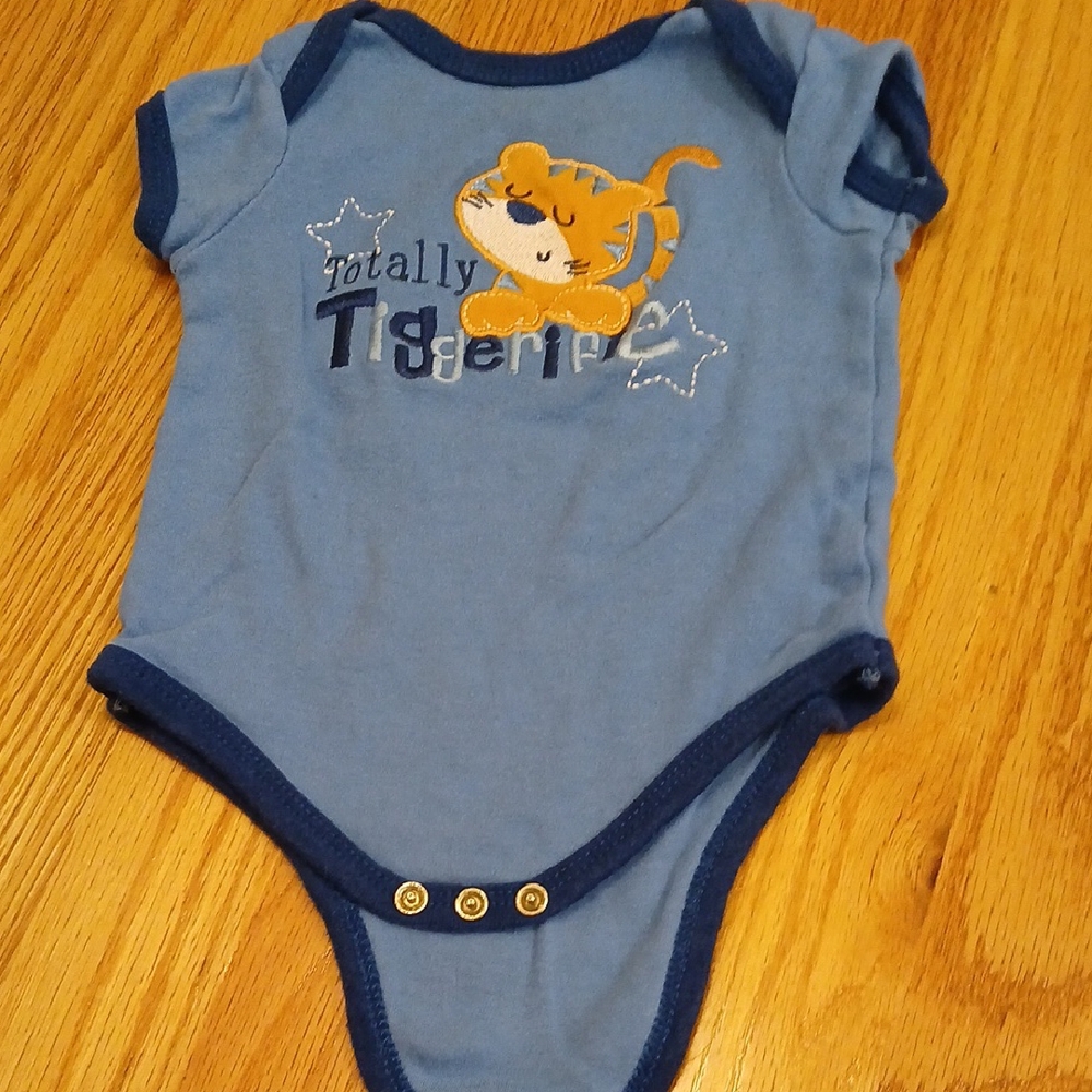 54️⃣$10 Buster Brown Blue Tiger Graphic Bodysuit